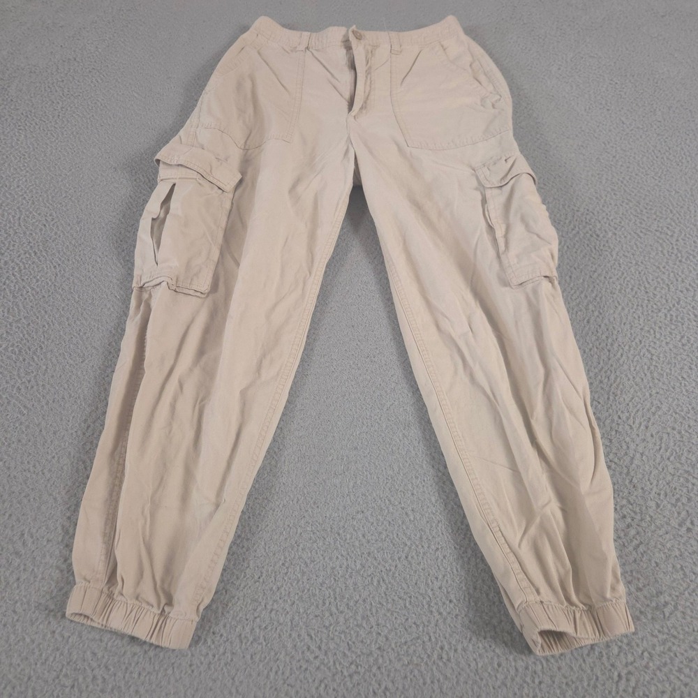 Abercrombie & Fitch Pants Womens Medium Tan Khaki Cargo Jogger Cotton Utility